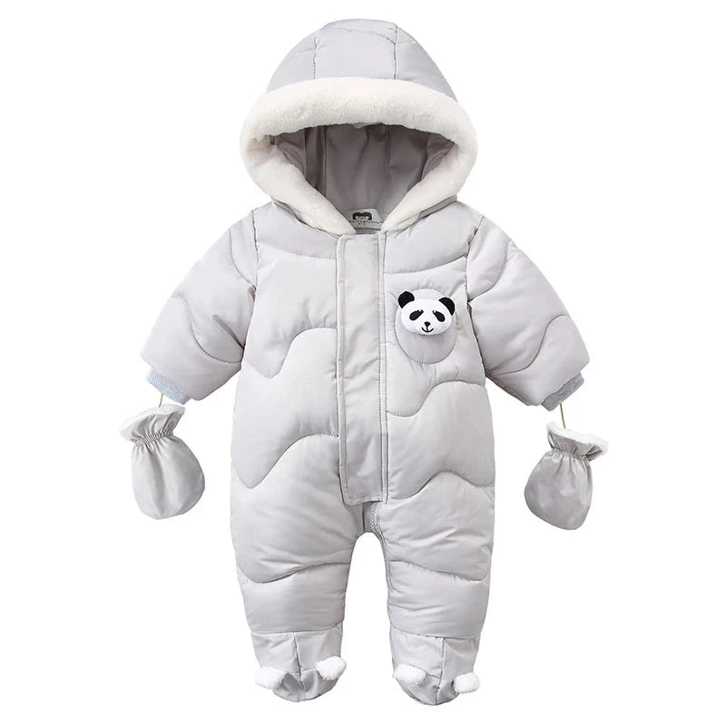 Winter Snowsuit - Warm Fleece Hooded Jumpsuit - Just Kidding Store