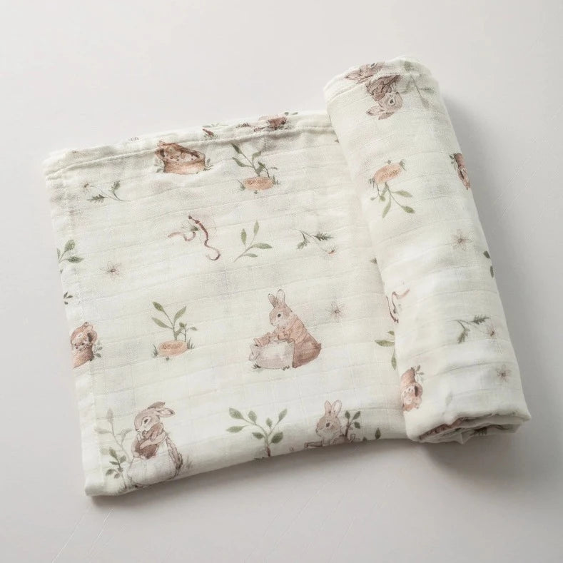 Bamboo Cotton Oversized Muslin Swaddle Blankets - Just Kidding Store