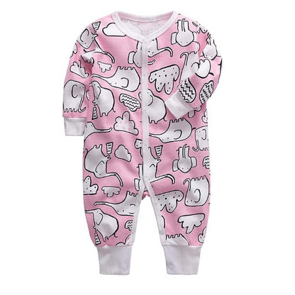 Blue Elephant Infant Baby Romper - Just Kidding Store