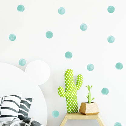 Watercolor Dot Wall Decal - Wall Stickers Green, Violet, Pink/Peach - Just Kidding Store