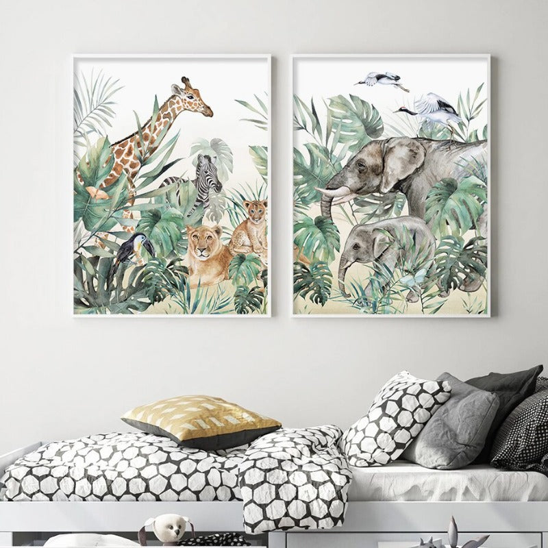 Animal canvas for sales nursery