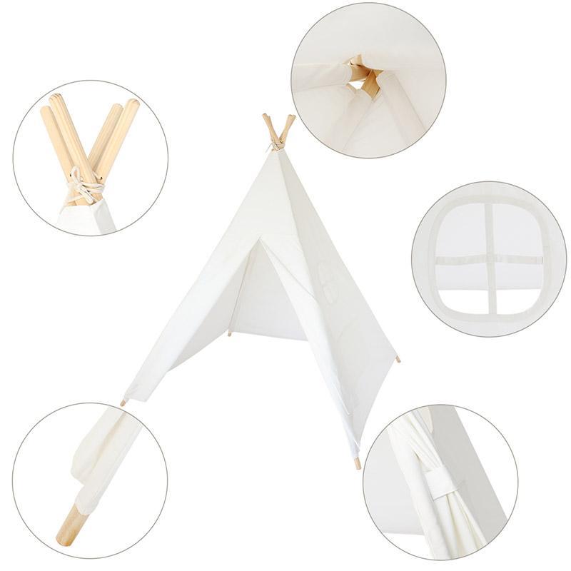 Four Poles Teepee Kids Indian Tipi Play Tent Just Kidding Store