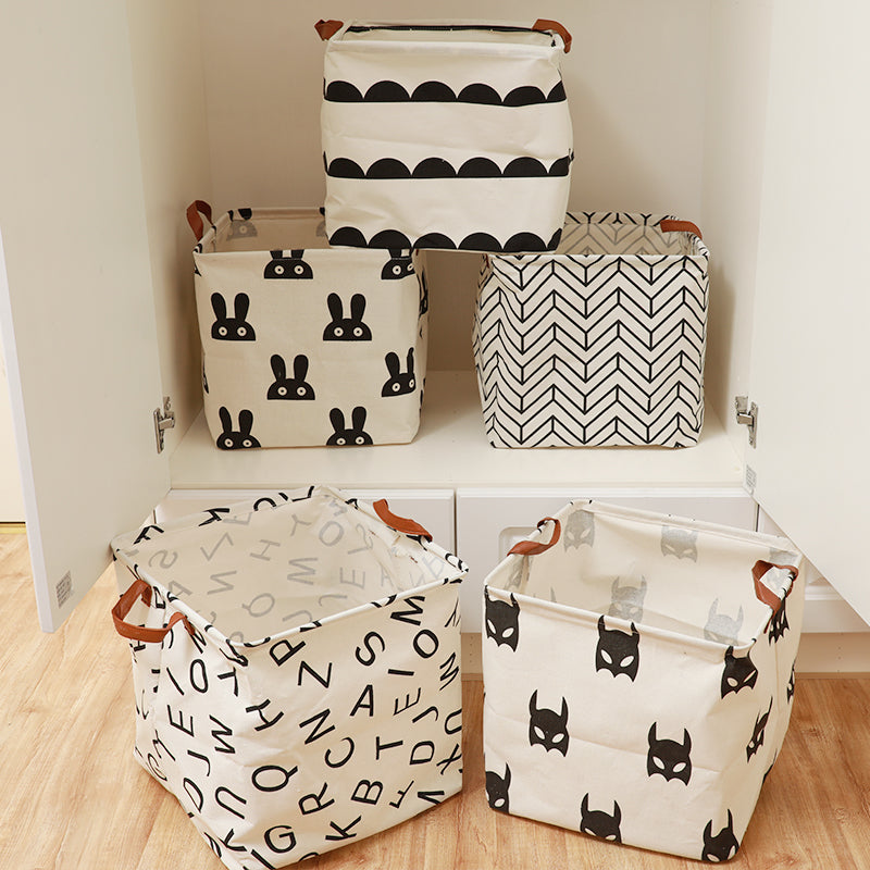 Kids canvas store storage bins