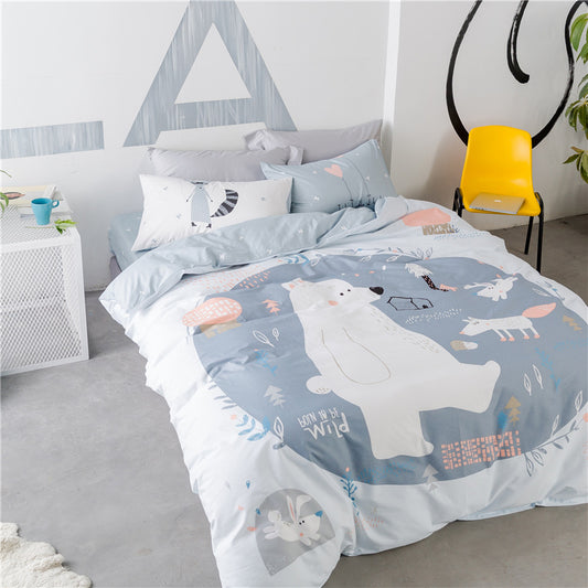 White Bear Bedding Set - Childrens Bedding Set - Just Kidding Store